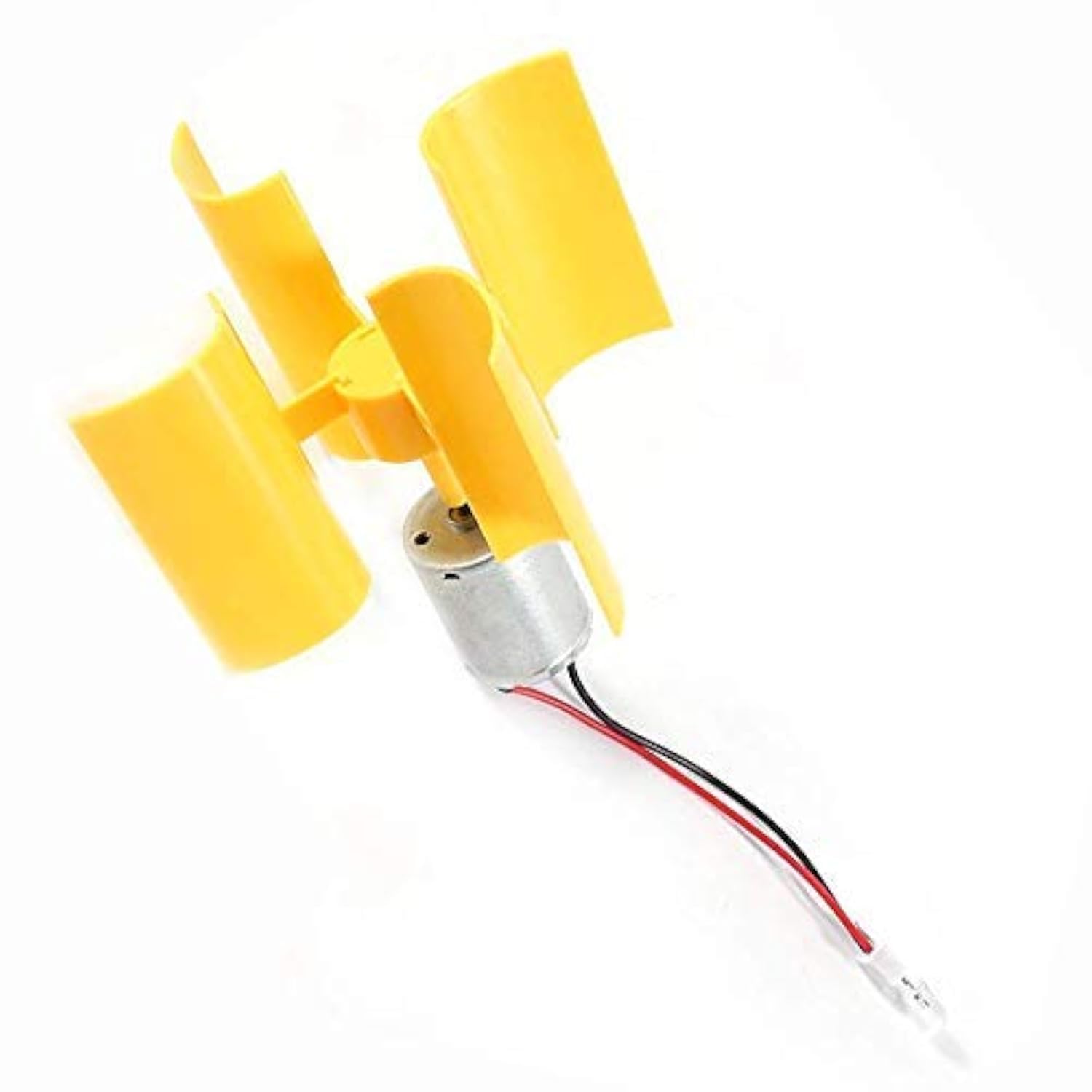 LHKJ 360-Degree Auto-Adjusting Wind Generator, Mini Wind Turbine, Yellow, 0.55W, LED Compatible