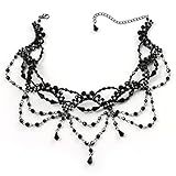 Victorian Style Black Beaded Choker