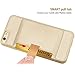 ZVE Case for Apple iPhone 6s Plus and iPhone 6 Plus, 5.5 inch, Slim Leather Wallet Case with Credit Card Holder Slot Pocket Protective Case Cover for Apple iPhone 6 Plus / 6s Plus - Gold