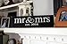 Mr & Mrs Est. 2016 Vintage Wood Sign for Wedding Decoration, Prop, Gift or Wall Decor -- PERFECT WEDDING GIFT! (lowercase)