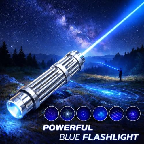 Rechargeable Flashlight, 5 Caps, Glasses, USB – Hiking, Camping, Stargazing
