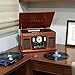 Victrola’s 7-in-1 Sherwood Bluetooth Recordable Record Player with 3-Speed Turntable, CD, Cassette Player and FM Radiothumb 1