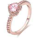 KUNSIR 925 Sterling Silver Rings Classic Cubic Zirconia Eternity Promise Statement Anniversary Wedding Bands Engagement Rings for Women Infinity Forever Love Ring Size 7-9