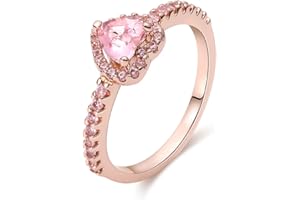 KUNSIR 925 Sterling Silver Rings Classic Cubic Zirconia Eternity Promise Statement Anniversary Wedding Bands Engagement Rings for Women Infinity Forever Love Ring Size 7-9