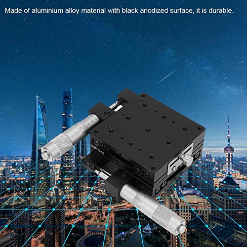XY Linear Stages,808040mm XY Micrometer Manual Fine-Tuning Cross Roller Precision Linear Stages for Laboratory Precision Inspection, Mechanical Equipment Positioning and Movement