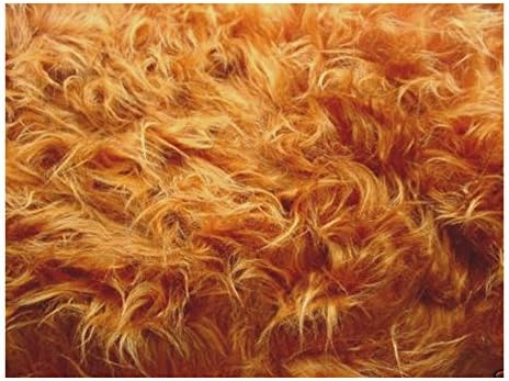 Amazon Com Fabrics City Red Brown Teddy Long Hair Fur Fabric Faux