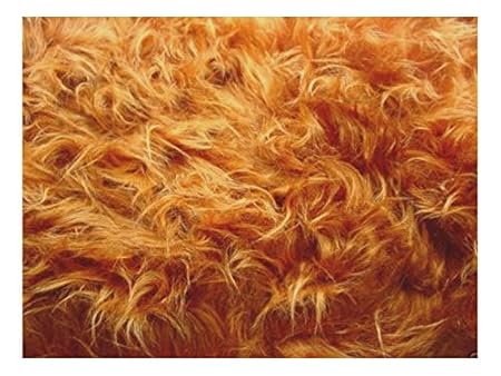 Fabrics-City % ROTBRAUN TEDDY LANGHAAR FELL STOFF FELLIMITAT STOFFE, 2708