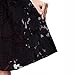 Noctflos Women's V-Neck Floral Lace Contrast Cocktail Party A line Black Dress