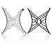 HairZing Ponytailer Comb 2-Pack, Hair Accessory Perfect for UpDos and Twists, Black/Silver, Snug