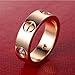 Luxury Shine Celebrity Love Rose Gold-Plated Band Ring for Women (HaveDiamond, 6)