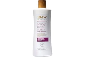 RAW SUGAR Simply Body Wash, (25 Fl Oz, Pack of 1) Bath Soap, Formulated without Sulfates & Parabens (Pineapple + Maqui Berry + Coconut)