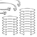 BENECREAT 16PCS/Set Ball Closure Adjustable Wire Blank Bracelet Expandable Bangle for DIY Jewelry Making, 2.4 Inches - Silver