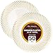 Disposable Plastic Dinner Plates - 50 Pack 10.25