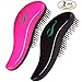 DETANGLING HAIR BRUSH or COMB - Glide Through Thick, Fine, Curly, All Types of Natural & Tangled Hair - Wet & Dry - 2 Piece - Pink & Black Detangler Comb - For Kids, Women, Men - IDEAL GIFT!