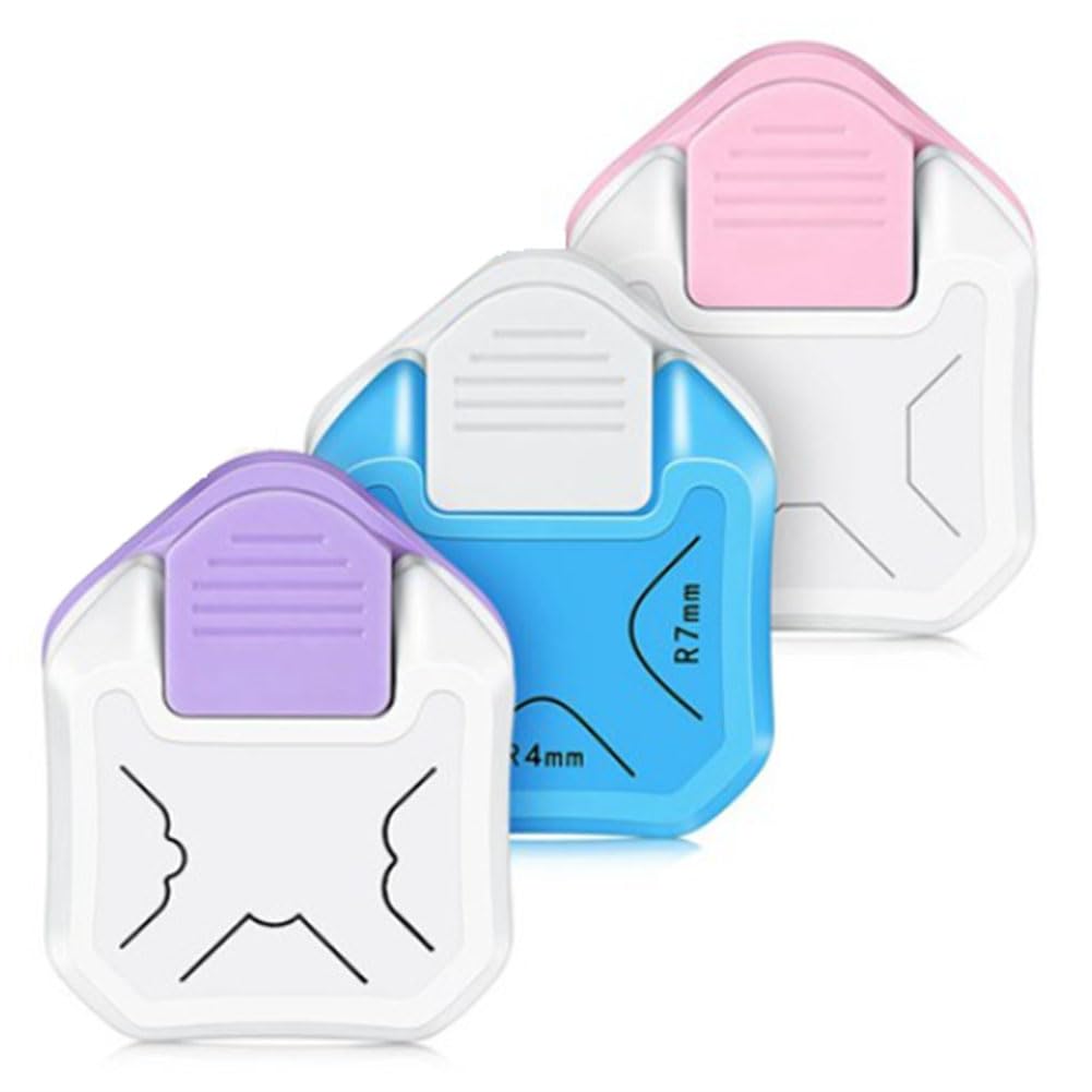 Sknrlko 3Pcs Corner Rounder Paper Punch in 3 Styles Corner Punches for Paper Crafts, Card Making