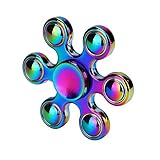 YGJ Rainbow Fidget Spinners Toy Ultra Durable Stainless Steel Bearing High Speed 2-5 Min Spins Metal Material Hand spinner EDC ADHD Focus Anxiety Stress Relief (Rainbow-Octopus)