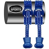 AKTIVX SPORTS LACES  No Tie Shoelaces that Lock  Replacement Elastic Shoelaces, Athletic Laces for Running Gear Accessories, Mens Womens or Kids Shoes, Fitness Exercise Equipment (Royal Blue)