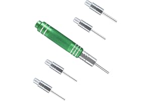 DINYO Upgraded Pin Extractor Tools with 5pcs Replacement Tips-Terminal Pin Removal Tool Kit Automotive/Computer Repair Pin Release Tools for AMP Delphi Molex Bosch Connector Etc.