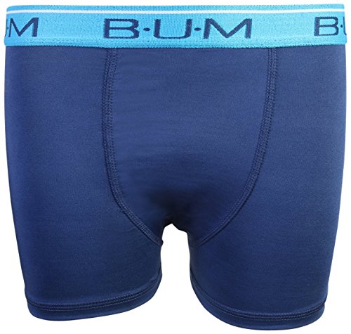 B.U.M. Equipment Boys\' Performance Active Compression Underwear Boxer Briefs (6 Pack), Blue/Grey/Blue Stripes, X-Large/16-18'