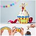 Circus Animal Cupcake Toppers and Wrappers for Carnival Circus Birthday Party Cupcake Supplies -24 Pack Cupcake Toppers and 24 Pack Wrappers