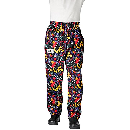 Chefwear 3500-18 Men's Ultimate Chef Pant M Black Chile Pepper