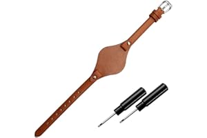 Dioway Women's 8mm Spring Bar Watch Band Genuine Calf Leather Replacement Straps for Fossil ES3148 ES4119 ES4176 ES3262 ES3077- Fossil Watch Band