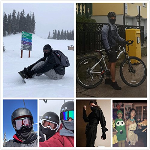 NAEE Headwear Balaclava Black Windproof Ski Mask Face Mask for Skiing Snowboarding Motorcycling Biking and Winter Sports