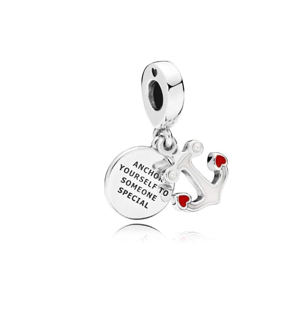 FGT Ocean Anchor Charm for Bracelets Necklaces Pendants Dangle Sterling Silver Charms Gift for Wife Daughter Sister Best Friend Family Women Girls Mum Birthday Mothers Day Valentine