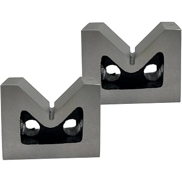 Pair Of 5" Cast Iron Jumbo V-Blocks - Ground Precision Blocks For Machining & Workshop | Unbranded Machinist Tools 6 thumbnail image