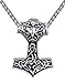 Men's Stainless Steel Viking Thor's Hammer Celtic Knot Pendant Necklace, 24