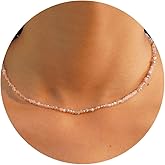 JSJOY Tiny Crystal Beaded Choker Necklaces for Women Colorful Beaded Necklace Dainty Choker Necklaces Simple Boho Jewelry Gifts for Teens Handmade Bead Necklaces Gifts