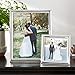 Lawrence Frames 510780 8x10 Metal Picture Frame Silver-Plate with Delicate Beading