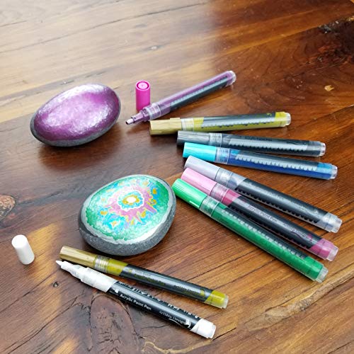 ArtShip Design 35 Metallic Acrylic Paint Pens, Double Pack of Both