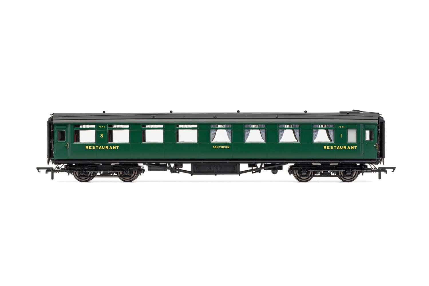 Hornby Coach Car - R40221 SR, Maunsell Dining Saloon Comp, 7844 - Era 3 Train Toy, 00 Gauge Carriage for Train Set, Rolling Stock Models for Adults - 1:76 Scale Model Gift