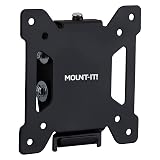 Mount-It! Tilting TV Wall Mount for 19–32 Inch Flat Screen TVs | Ultra Low Profile 1.4” Design with Quick Release | VESA 75x75 100x100 | 44 lb Capacity | Black