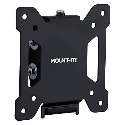 Mount-It! Tilting TV Wall Mount for 19–32 Inch Flat Screen TVs | Ultra Low Profile 1.4” Design with Quick Release | VESA 75x75 100x100 | 44 lb Capacity | Black