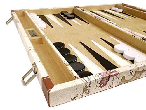 Middleton Games Map Backgammon Set, 18-Inch