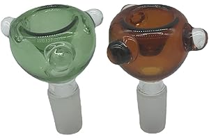 2Pcs 14mm Glass Bowl, Heat-Resistant Borosilicate Glass Funnels Adapter, Multi-Purpose Liquid Transfer Tools for Labs, Kitche