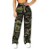Jack David Women's Cargo Pants Casual Cargo Hiking Camping Tactical Pants Military Army Combat Trousers 8 Pockets
