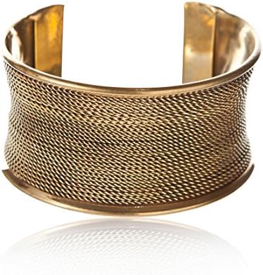 81stgenerationWomen's Brass Gold Tone Rope Adjustable Bangle Cuff Bracelet