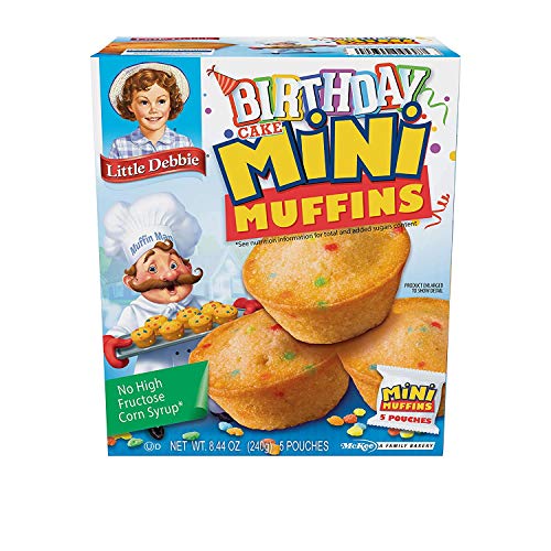Little Debbie Mini Muffin Variety Pack, Birthday Cake, Blueberry