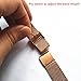 Moto 360 2 Watch Replacement Band (2nd Gen, 42mm 2015 WOMEN'S), DAYJOY Premium Stainless Steel Watch Strap Adjustbable Bracelet Milanese Band for Moto 360 2 Smart Watch (16MM ROSE GOLD)