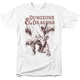 Dungeons &amp; Dragons Striking Dragon Unisex Adult T-Shirt White