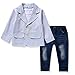AJia 3 Pieces Baby Boys Shirt Jacket Jeans Set Toddler Pants Clothing (4)