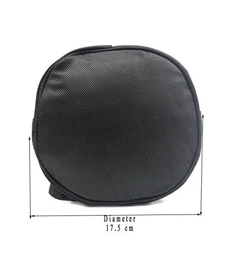 belladona medium size round lunch bag in black