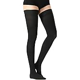 ZOECALA Thigh High Medical Compression Stockings For Women & Men,20-30 mmHg Thigh High Compression Socks,Closed Toe Graduated Support Hose with Silicone Dot Band-Ideal For Varicose Vein,Edema,Swelling