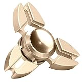 Evermarket EDC Hand Spinner Metal Fidget ADHD Focus Toy Ultra Durable High Speed,Anxiety Relief Toys for Killing Time,Gold