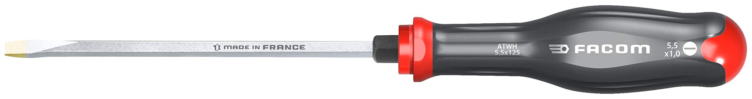 Facom ATXH.5X125 - ProTwist Screwdriver for Slotted Screws - Hexagonal Blades - 5.5 x 125 mm