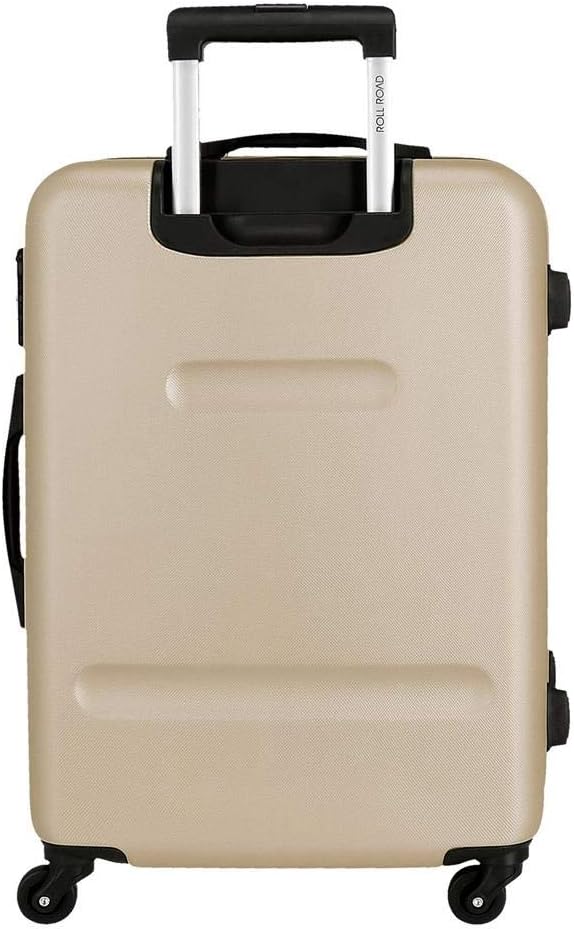 Roll Road Flex Beige Luggage Set 54/64/74 cm Rigid ABS Combination Lock 182 Litre 4 Wheels Hand Luggage, 54/64/74 cms - Image 4