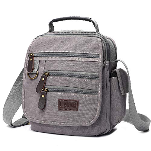 Sunsomen Mens bag Canvas Shoulder Bag Small Messenger Crossbody Bag